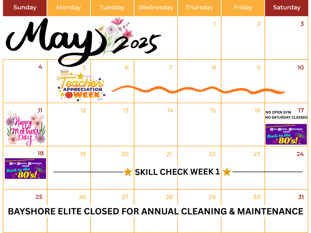 Bayshore Elite current calendar of events